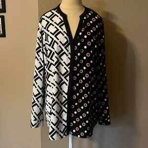 Alfani long sleeved blouse, size Large